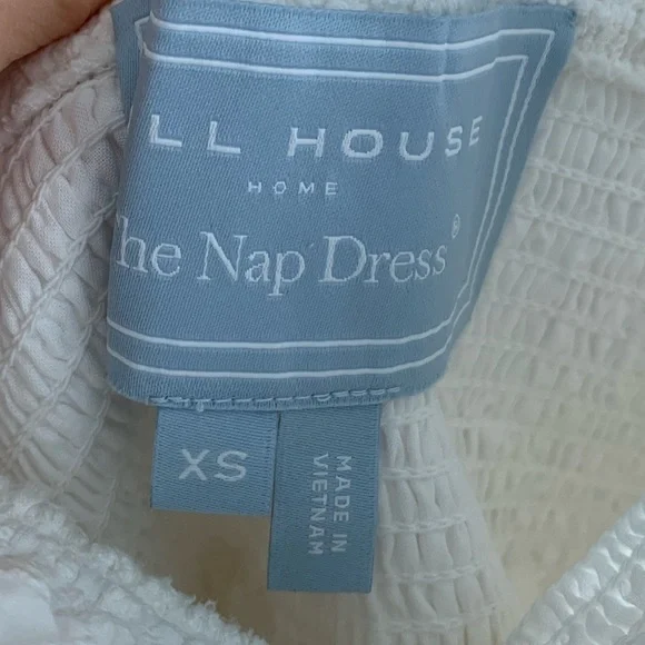 Hill House Frida White Eyelet Midi Nap Dress XS - Picture 6 of 7